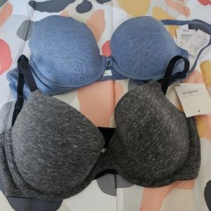 Auden blue and gray 34b Demi Coverage bra